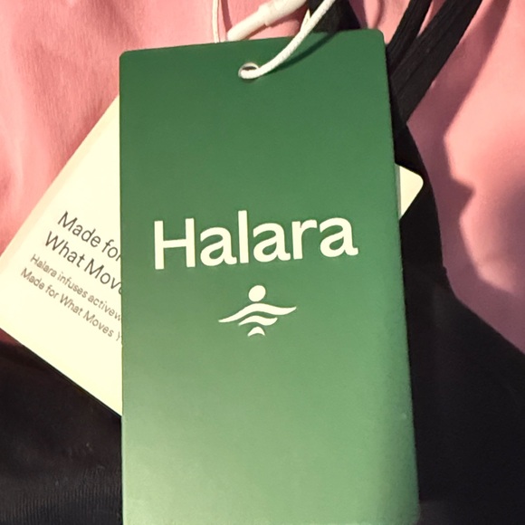 HALARA Black Sports Bra with Pink Accents - Picture 2 of 5